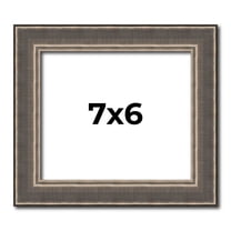 7x6 Frame Silver Real Wood Picture Frame Width 1.25 Inches | Interior Frame Depth 0.5 Inches |