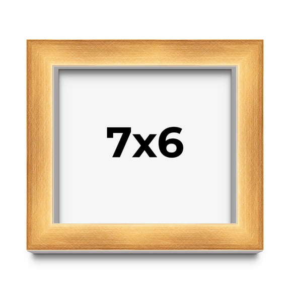 7x6 Shadow Box Bronze Cross-Brushed Display Frame | 1.625 Inches Deep Solid Wood | UV Resistant