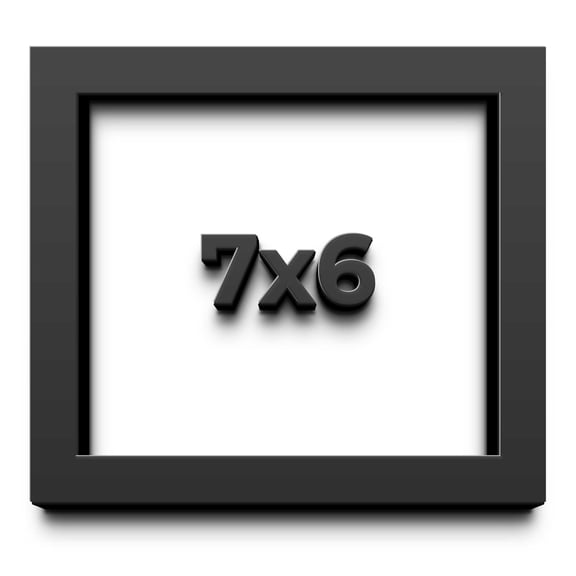7x6 Shadow Box Frame Black | 1 inches Deep Real Wood Contemporary Shadowbox Display Frame | UV