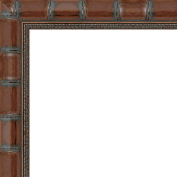7x7 - 7 x 7 Brown Bamboo Solid Wood Frame with UV Framer's Acrylic & Foam Board Backing - Great For
