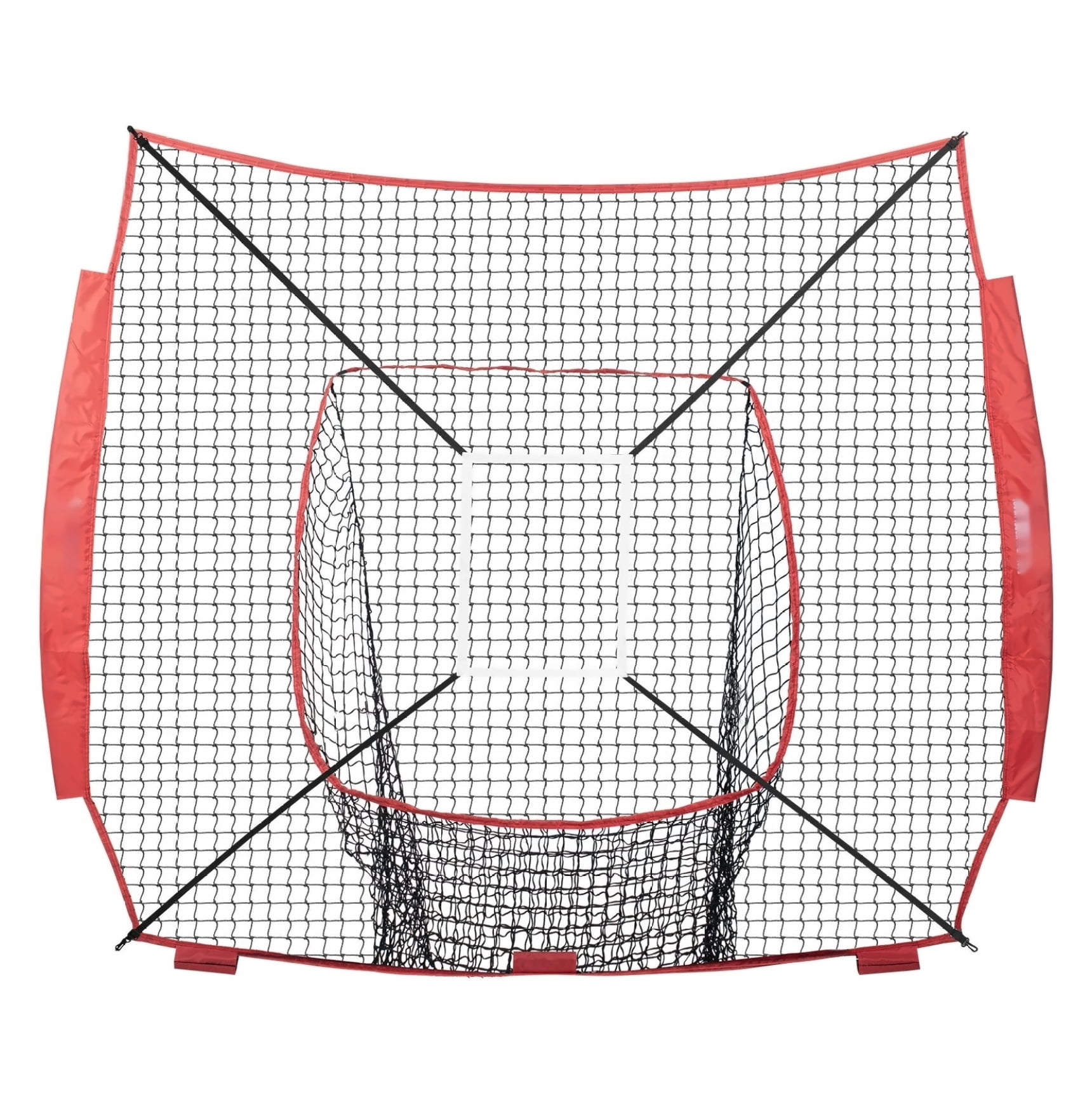 7x7 Baseball Softball Net, Training Net for Hitting, Pitching & Catching, Portable Backstop with Strike Zone, Replacement Net for Baseball Equipment