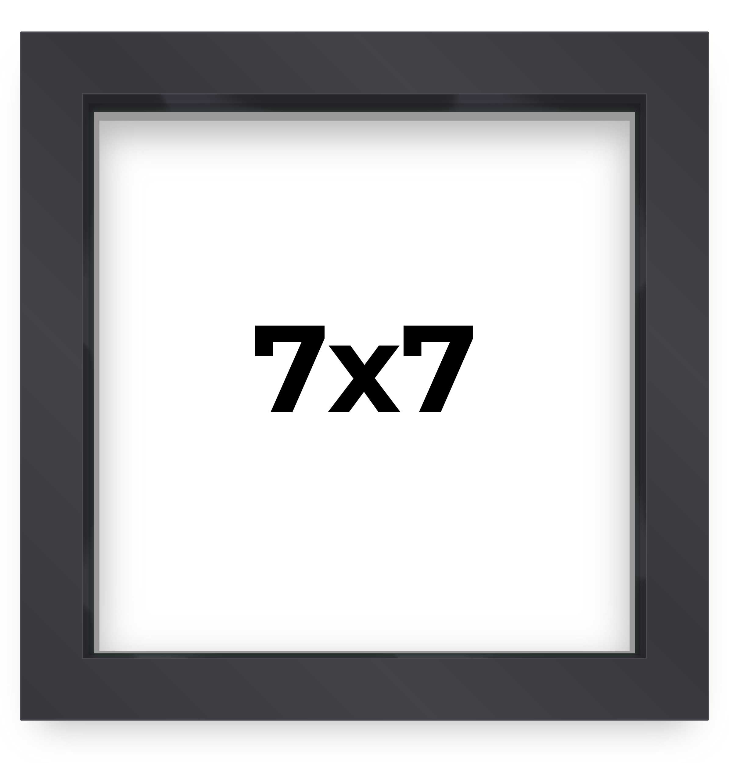 7x7 Black Shadowbox Frame - Interior Size 7x7 by 1 Inches - Made to ...