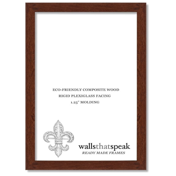 7x7 Dark Walnut Rustic Pine Picture Frame for Puzzles Posters Photos or Artwork