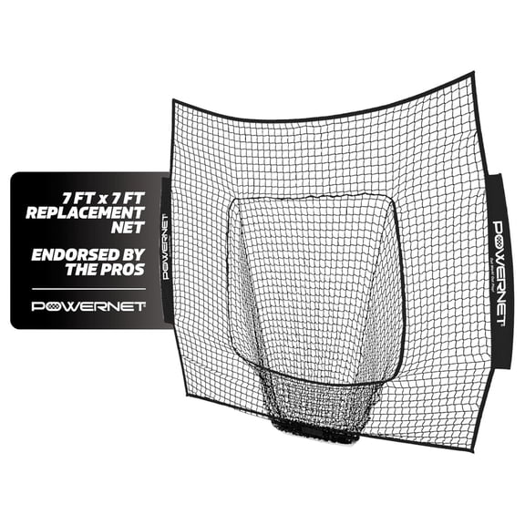 7x7 FT Baseball & Softball Net Replacement Parts, Replace 7x7 FT Frame, Net Only or Carry Bag, Metal Frame and Fiberglass Poles, Durable Nets & Bags Available in Team Colors