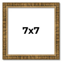7x7 Frame Gold Kingsley Distressed Solid Wood Picture Frame Width 0.75 Inches | Interior Frame