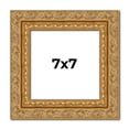 thumbnail image 1 of 7x7 Frame Gold Ornate Solid Wood Picture Frame | 2 Inch Moulding Width | Firman Traditional Photo, 1 of 8