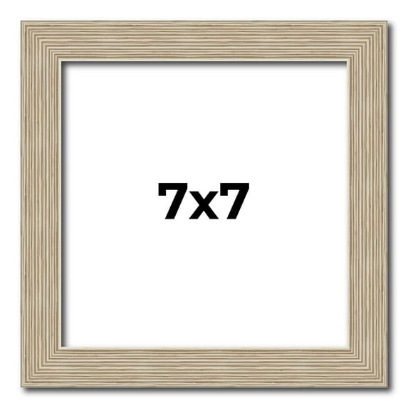 7x7 Frame Grey Solid Wood Picture Frame Width 1 Inches | Interior Frame Depth 0.5 Inches |
