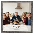 thumbnail image 1 of 7x7 Frame Silver Grey Distressed Solid Wood Picture Frame | 0.75 Inch Moulding Width | Interior, 1 of 8