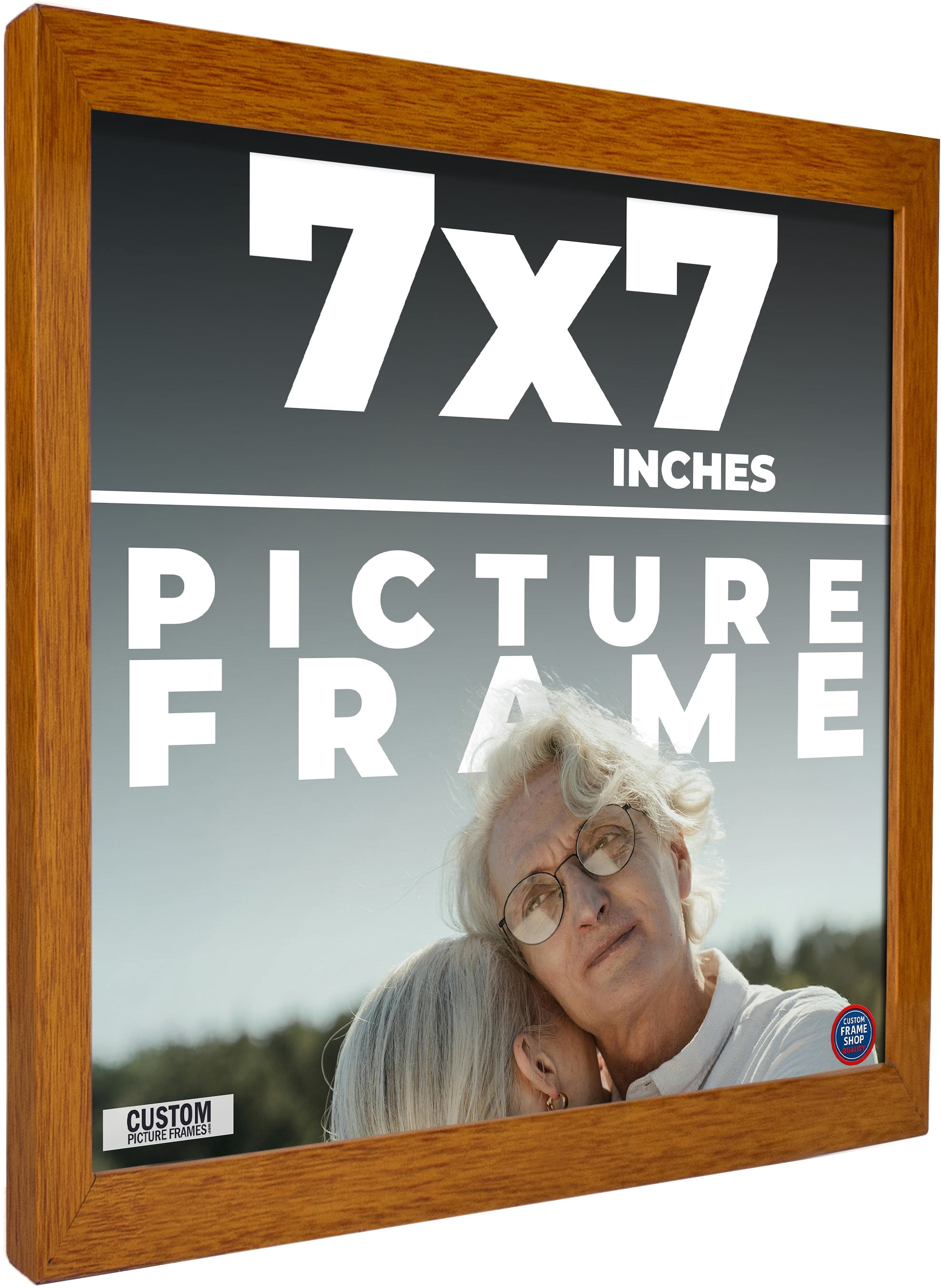 7x7 Honey Brown Real Wood Picture Frame Width 0.75 inches | Interior ...