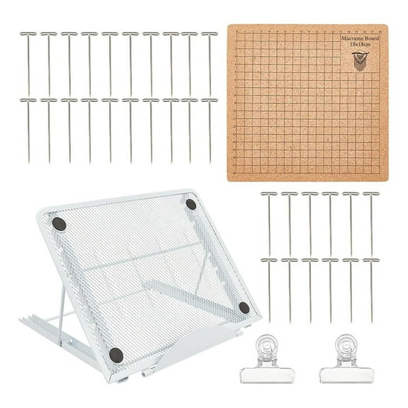 7x7 Inch Macrame Panel and Metal Adjustable Bracket,Double Sided Mesh Macrame Project y1664