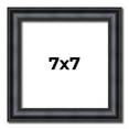 thumbnail image 1 of 7x7 Linear Black Picture Frame - UV Acrylic, Foam Board Backing, Hanging Hardware, 1 of 8
