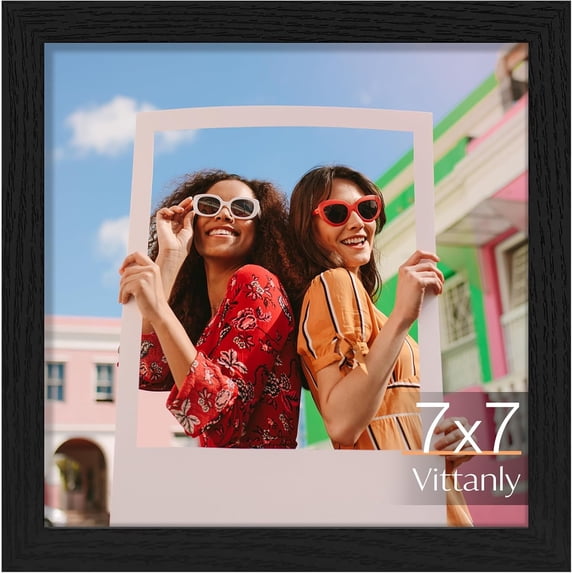 7x7 Picture Frame for Wall Mounting or Tabletop Display, Engineered ...