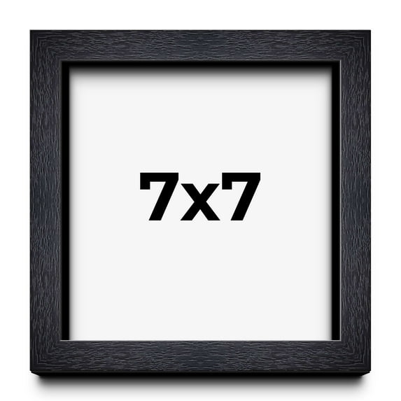 7x7 Shadow Box Frame Black | 1 Inches Deep Real Wood Farmhouse Shadowbox Display Frame | UV