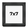 thumbnail image 1 of 7x7 Shadow Box Frame Grey Charcoal Black | 0.875 Inches Deep | Solid Wood Shadowbox Display Frame |, 1 of 8