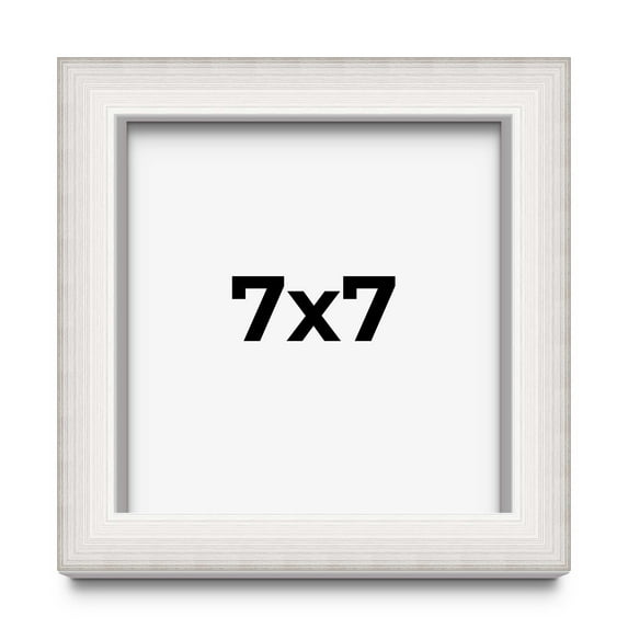 7x7 Shadow Box Silver Brushed Striped Display Frame | 1.625 Inches Deep | 1 Inch Moulding Width |