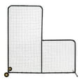 thumbnail image 1 of All-in-One Portable L Screen Baseball Net 7x7 ft - Features Carry Bag, Wheels, Ground Stakes for Easy Movement and Pitcher Protection During Practice, 1 of 7