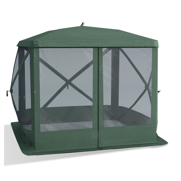 7x7FT Pop Up Canopy Tent, Green Screen House for Camping - Outdoor Shelter