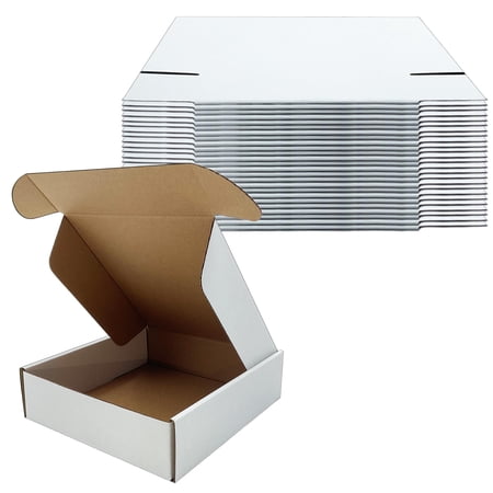 7x7x2 inches Corrugated Cardboard Shipping Boxes 25 Pack