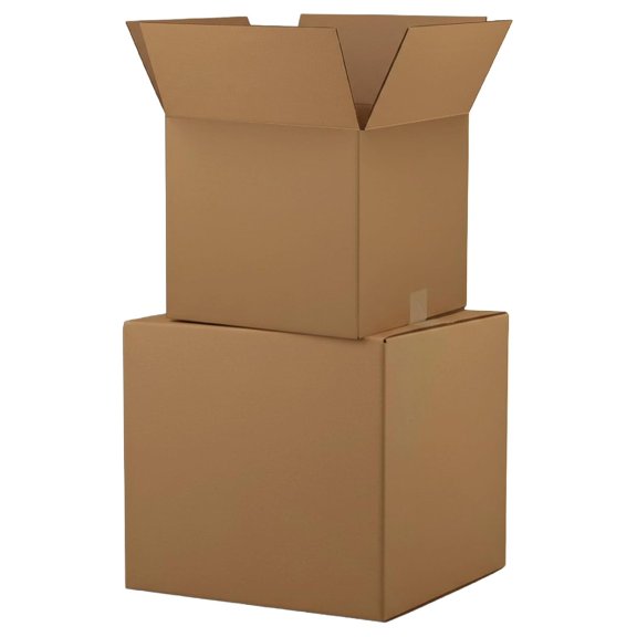 7x7x3 Corrugated Shipping Boxes 50 Pack, Flat Mailing Containers for Books Apparel Prints Frames Documents, Small Square Storage and Moving Boxes with Clean Surface for Labeling and Branding