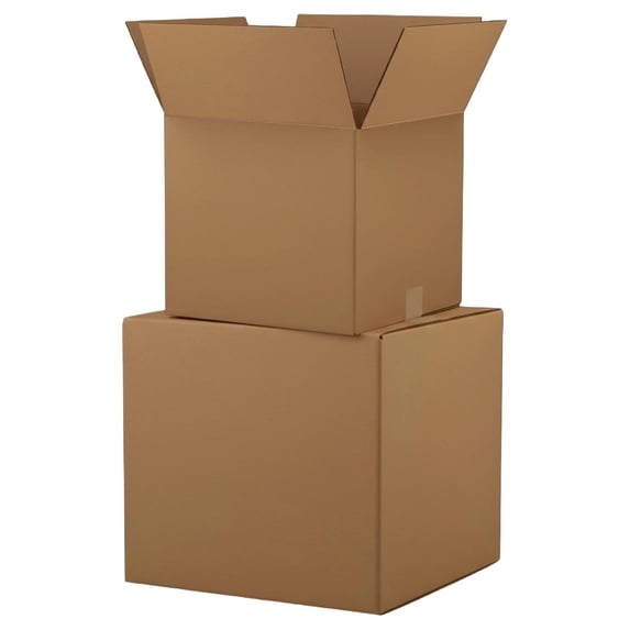 Storage Inventory Label 7x7x8 inch Corrugated Cardboard Boxes 50 Pack, Small Mailing and ...
