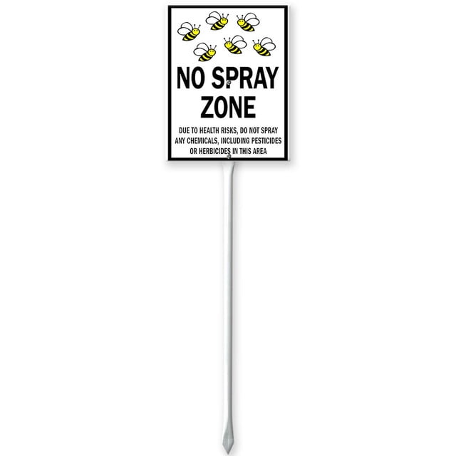 7x8.8 IN No Spray Zone Due To Health Risks, Do Not Spray Any