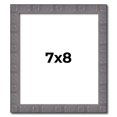 thumbnail image 1 of 7x8 Frame Blue Kingsley Pewter Solid Wood Picture Frame Width 0.75 Inches |Interior Depth 0.5, 1 of 8