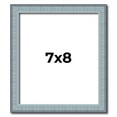 thumbnail image 1 of 7x8 Frame Blue Scuffed Farm Board Solid Wood Picture Frame Width 0.75 Inches | Interior Depth 0.5, 1 of 8