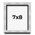 thumbnail image 1 of 7x8 Frame Brushed Silver Solid Wood Picture Frame | 0.75 Inch Moulding Width | Rabbet Depth 0.75, 1 of 5
