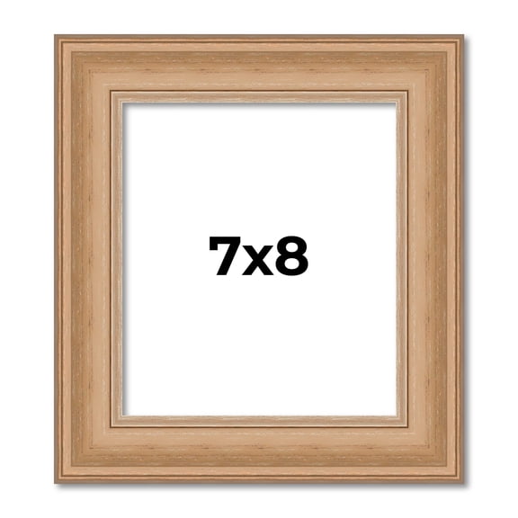 7x8 Frame Charleston Honey Brown Solid Wood Picture Frame Width 1.75 Inches | Interior Depth 0.5