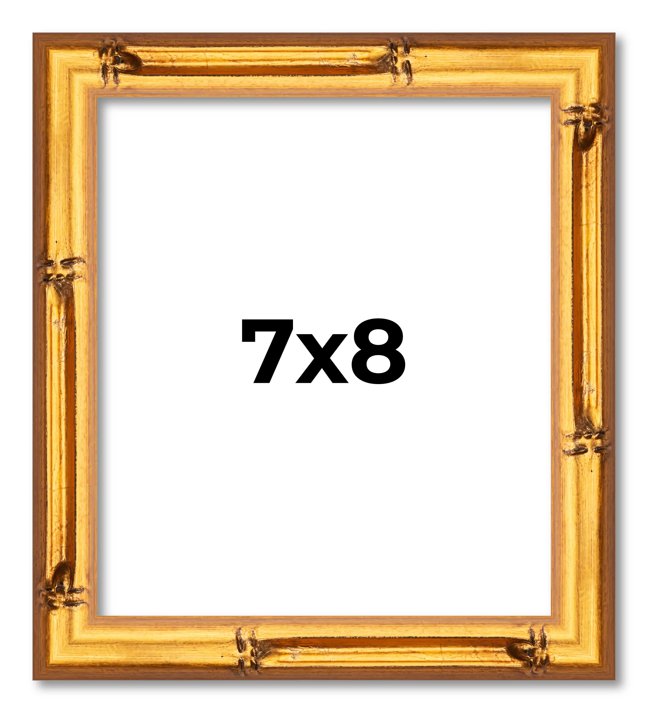 7x8 Frame Gold Bamboo Picture Frame - Complete Modern Photo Frame ...
