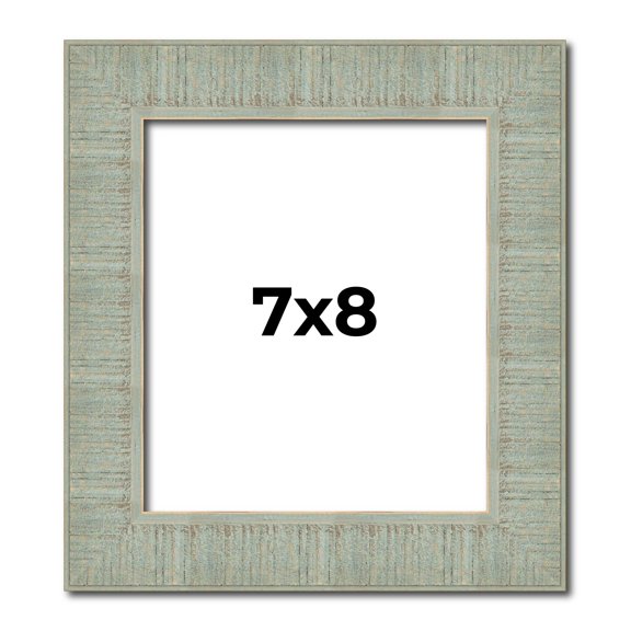 7x8 Frame Green Desert Pear Solid Wood Picture Frame | 1.625 Inch Moulding Width | Interior Frame