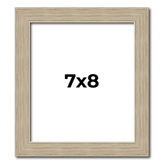 7x8 Frame Grey Solid Wood Picture Frame Width 1 Inches | Interior Frame Depth 0.5 Inches |