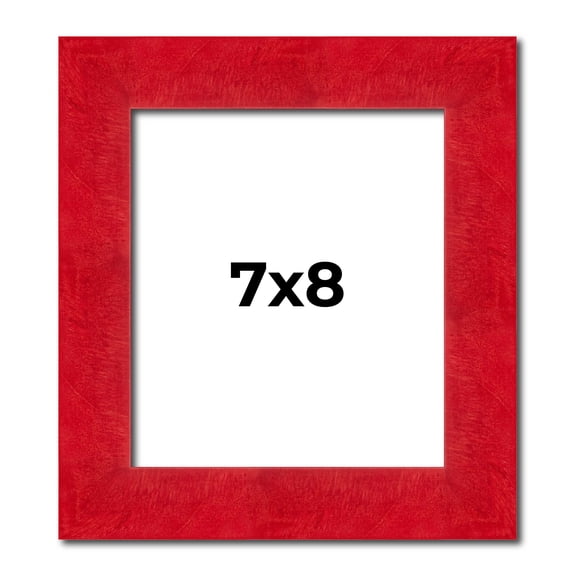 7x8 Frame Red Burl Solid Wood Picture Frame Width 1.75 Inches | Interior Frame Depth 0.5 Inches |