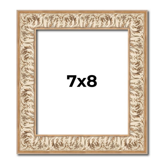 7x8 Frame White Real Wood Picture Frame Width 1.5 inches | Interior Frame Depth 0.5 inches | Aurora