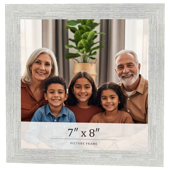 7x8 Frame White Real Wood Picture Frame Width 1.5 inches | Interior Frame Depth 0.5 inches | Barn