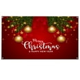 thumbnail image 1 of 7x8 Ft Christmas Garage Door Banner Merry Christmas & Happy New Year Ornaments Snowflakes Banners for Outside Inside Winter Door Cover Garage Wall Covering for Party Garage Decorations, 1 of 6
