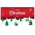 thumbnail image 1 of 7x8 Ft Christmas Garage Door Banner Merry Christmas & Happy New Year Ornaments Snowflakes Banners for Outside Inside Winter Door Cover Garage Wall Covering for Party Garage Decorations, 1 of 6