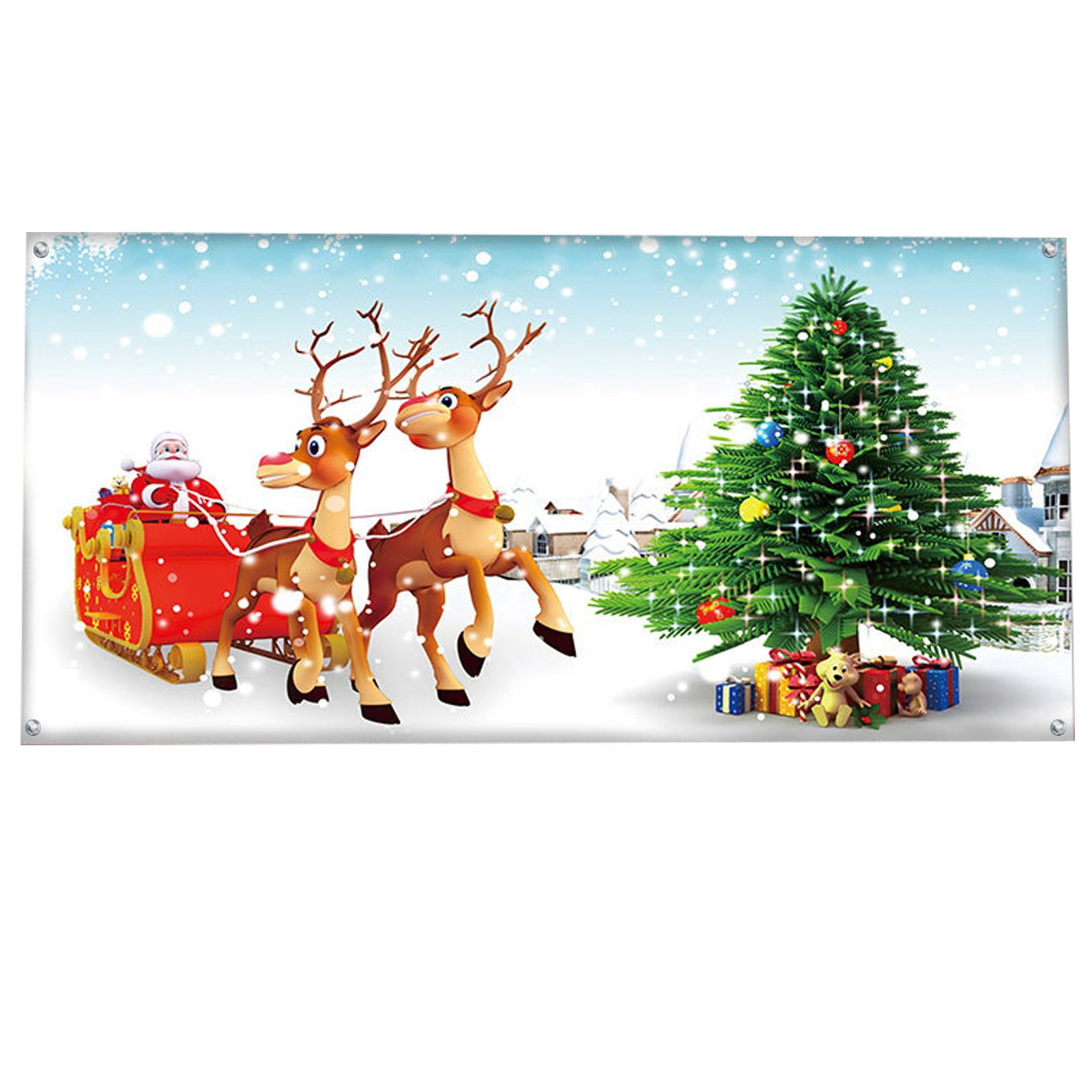 7x8 Ft Holy Night Christmas Outdoor Garage Door Banner Blue Night Of