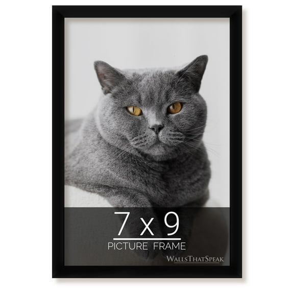 7x9 Black Picture Frame for Puzzles Posters Photos or Artwork