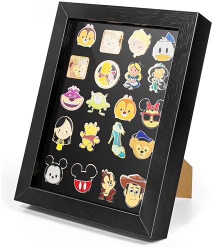Shape Display Pin 7x9 Enamel Pin Display Frame, Pin Collection Shadow Box, Desktop and ...