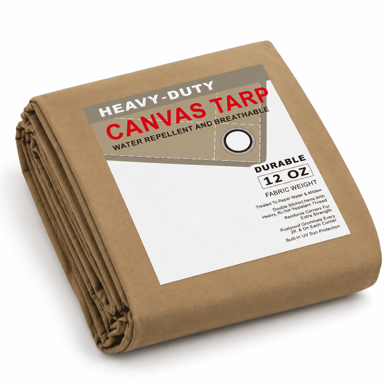 7x9 Feet 12 Oz Heavy Duty Canvas Tarp Tan - Walmart.com