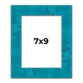 thumbnail image 1 of 7x9 Frame Blue Teal Burl Wood Picture Frame | 1.75 Inch Moulding Width | Interior Frame Depth 0.5, 1 of 8