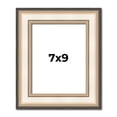 thumbnail image 1 of 7x9 Frame Gold Silver Plein Aire 2" Inch Wide Moulding Solid Wood Picture Frame | Modena Collection, 1 of 8