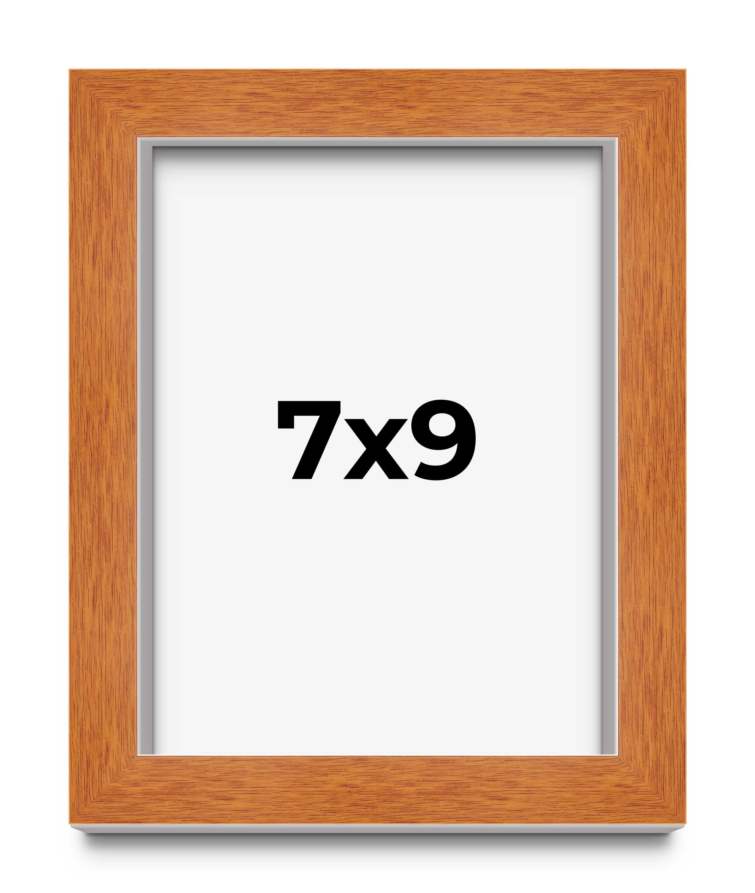 7x9 Frame Honey Pecan Brown Picture Frame - Modern Photo Frame Includes ...