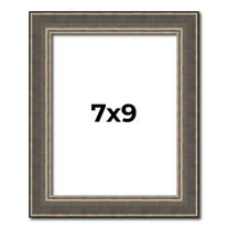 7x9 Frame Silver Real Wood Picture Frame Width 1.25 Inches | Interior Frame Depth 0.5 Inches |