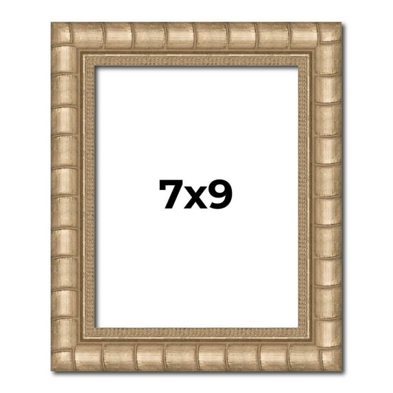 7x9 Frame Silver Real Wood Picture Frame Width 1.5 inches | Interior Frame Depth 0.5 inches |