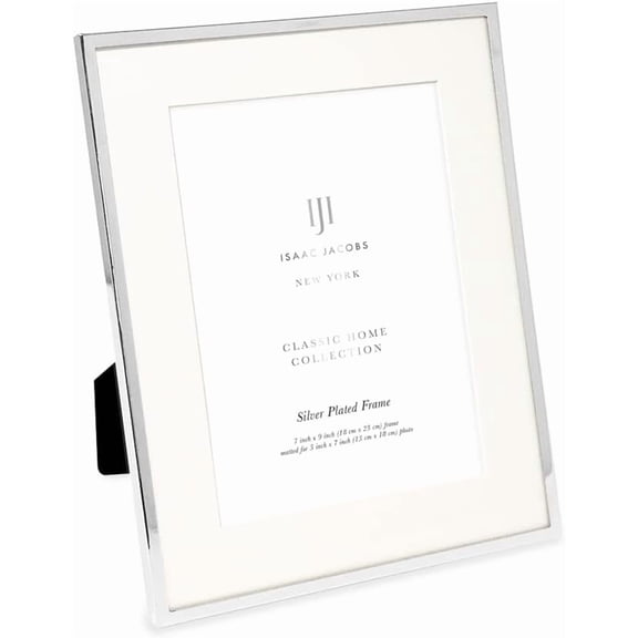 7x9 (Matted 5x7) Silver Metal Picture , Classic Metal Photo Made For Tabletop & Hanging Display, Home and Office Dcor, Photo Gallery and Wall Art (7x9 (Matted 5x7), Silver)