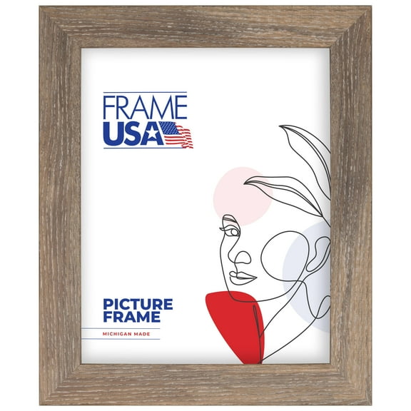 7x9 Picture Frame – Gray Chalked Style 26-1914, 1.25 Inch MDF Moulding, Includes Glass and Backing – Wall Display Frame for Art, Posters, or Photos – Frame USA