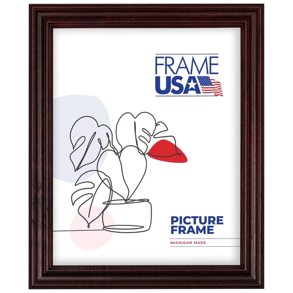 7x9 Picture Frame Red Classic Style 60823-000, 1 Inch Wood Moulding, Includes Glass and Backing Wall Display Frame for Art, Posters, or Photos Frame USA