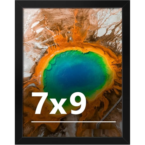 7x9 Picture Frame for Wall Display, 7x9 Black Picture Frame with Shatter Resistant Plexiglass, Stable and Sturdy 7 x 9 Poster Frame for Wall Display, Handpicked Gift Collection, 1 Pack